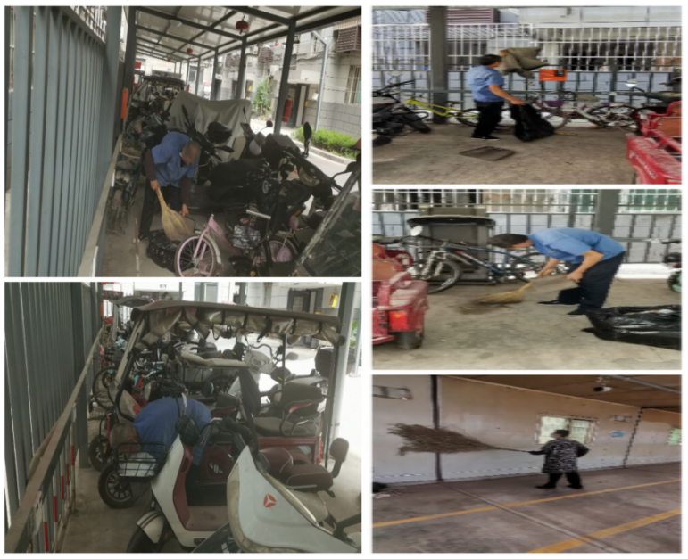 清理車棚衛(wèi)生，共筑整潔家園